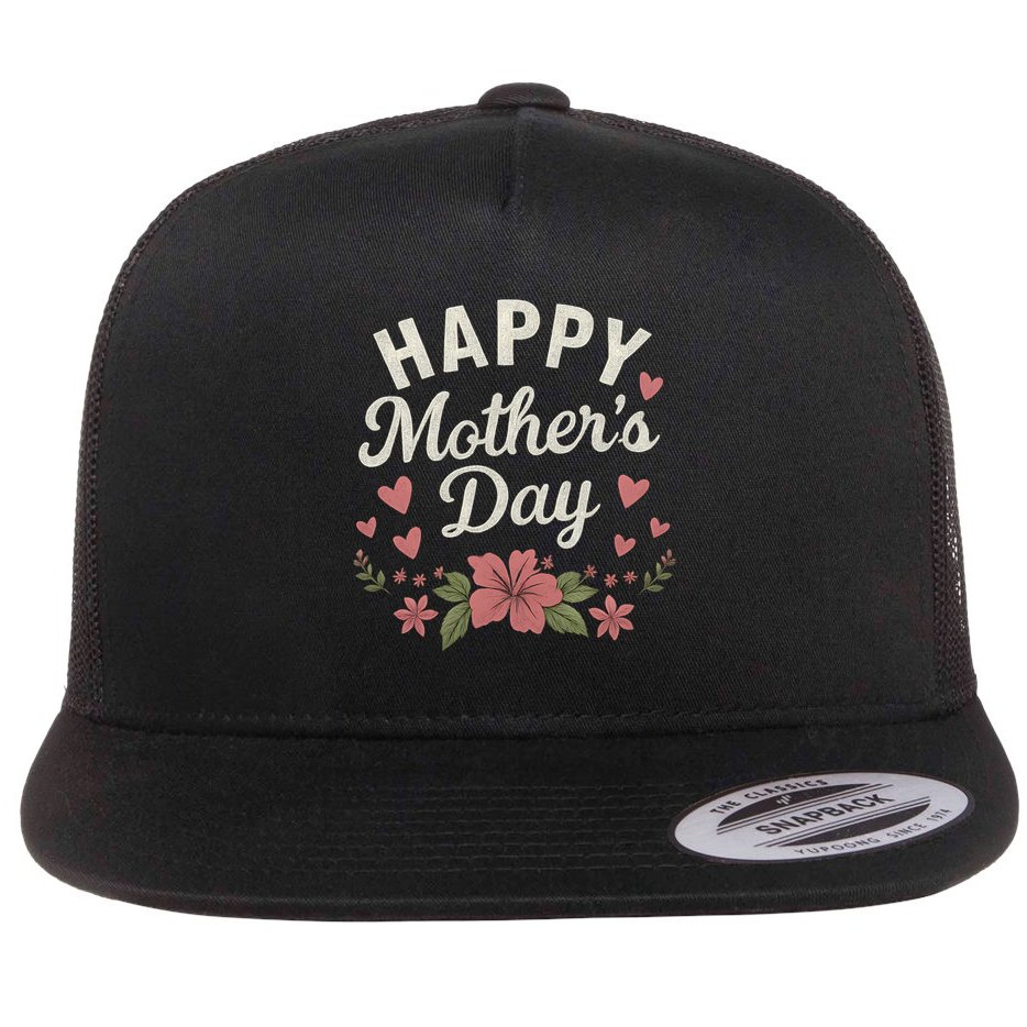 Happy Mother's Day Flat Bill Trucker Hat