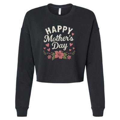Happy Mother's Day Cropped Pullover Crew
