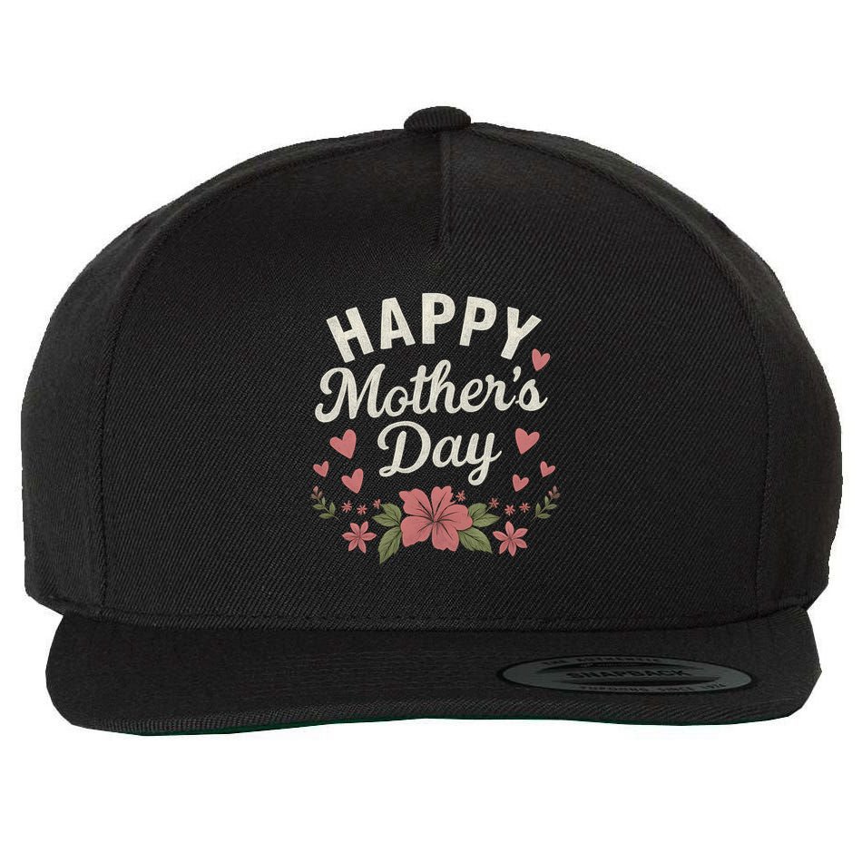 Happy Mother's Day Wool Snapback Cap