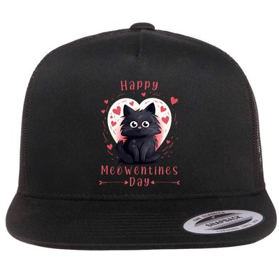 Happy Meowentines Day Valentines Day Love Cats Gift Flatbill Hat
