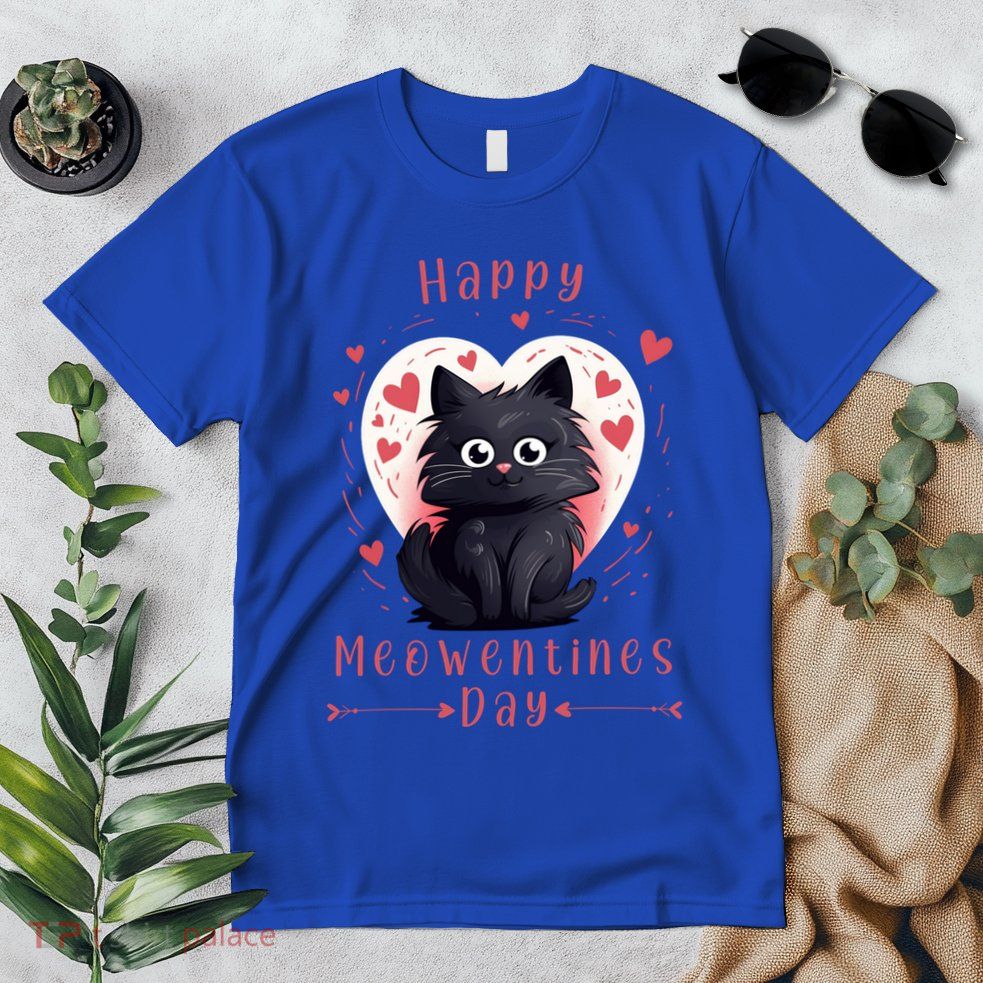 Happy Meowentines Day Valentines Day Love Cats Gift Premium T-Shirt
