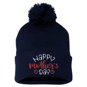 Happy Mothers Day Special Gift Pom Pom 12in Knit Beanie