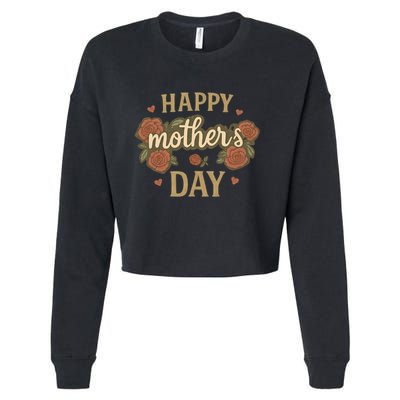 Happy Mother's Day Cropped Pullover Crew