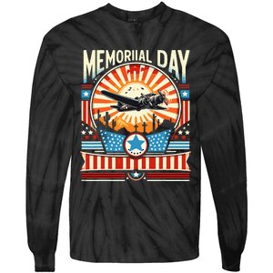 Happy Memorial Day 2024 Tie-Dye Long Sleeve Shirt