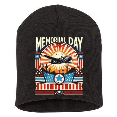 Happy Memorial Day 2024 Short Acrylic Beanie