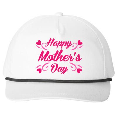 Happy Mothers Day Hearts Gift Snapback Five-Panel Rope Hat