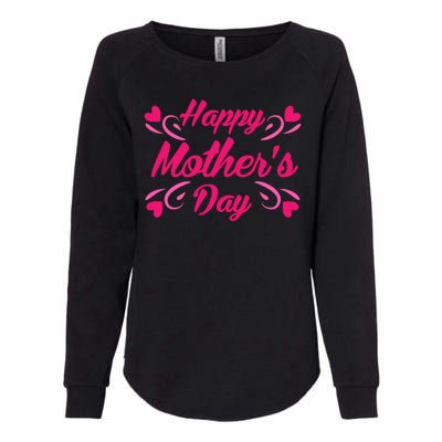 Happy Mothers Day Hearts Gift Womens California Wash Sweatshirt