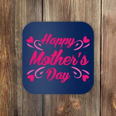 Happy Mothers Day Hearts Gift Coaster