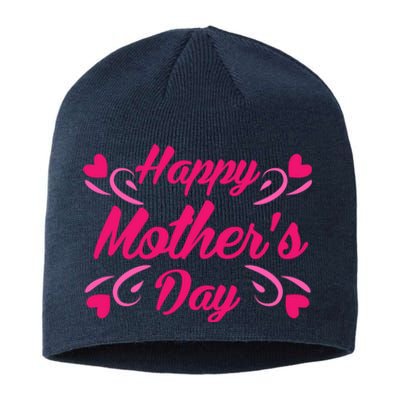 Happy Mothers Day Hearts Gift Sustainable Beanie