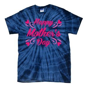 Happy Mothers Day Hearts Gift Tie-Dye T-Shirt