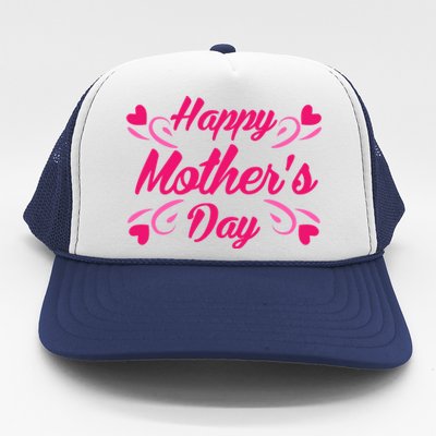 Happy Mothers Day Hearts Gift Trucker Hat