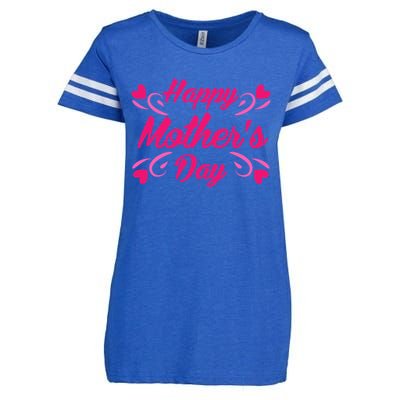 Happy Mothers Day Hearts Gift Enza Ladies Jersey Football T-Shirt