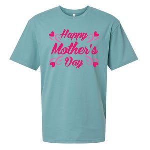 Happy Mothers Day Hearts Gift Sueded Cloud Jersey T-Shirt