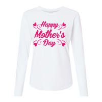 Happy Mothers Day Hearts Gift Womens Cotton Relaxed Long Sleeve T-Shirt