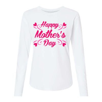 Happy Mothers Day Hearts Gift Womens Cotton Relaxed Long Sleeve T-Shirt