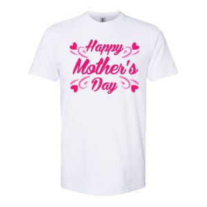 Happy Mothers Day Hearts Gift Softstyle CVC T-Shirt