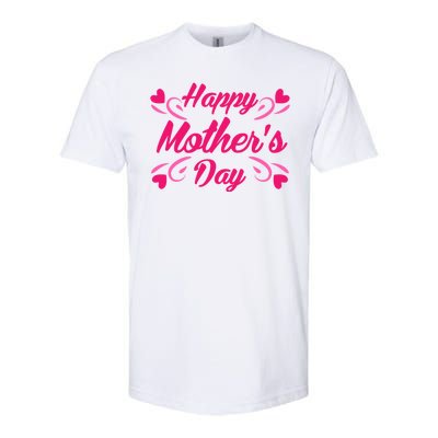 Happy Mothers Day Hearts Gift Softstyle® CVC T-Shirt