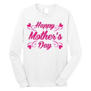 Happy Mothers Day Hearts Gift Long Sleeve Shirt