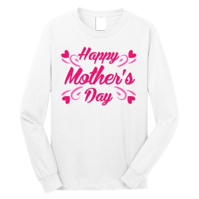 Happy Mothers Day Hearts Gift Long Sleeve Shirt