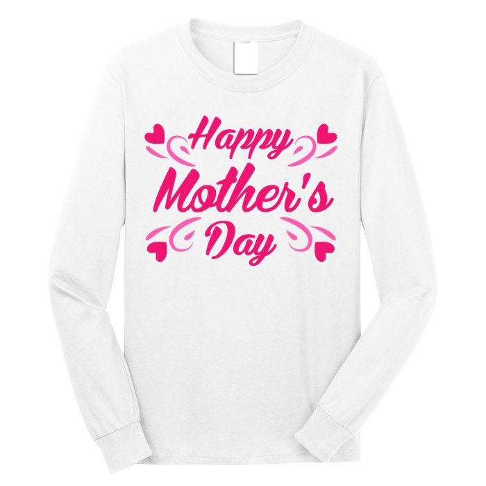 Happy Mothers Day Hearts Gift Long Sleeve Shirt