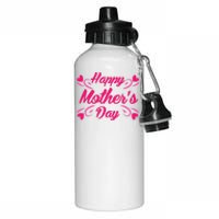 Happy Mothers Day Hearts Gift Aluminum Water Bottle