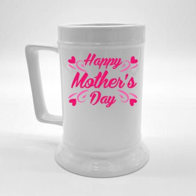 Happy Mothers Day Hearts Gift Beer Stein