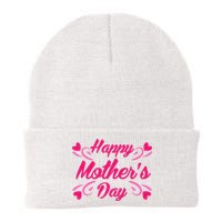 Happy Mothers Day Hearts Gift Knit Cap Winter Beanie