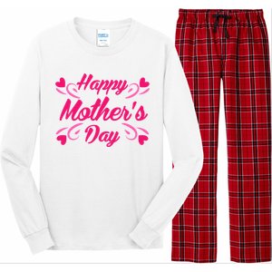 Happy Mothers Day Hearts Gift Long Sleeve Pajama Set