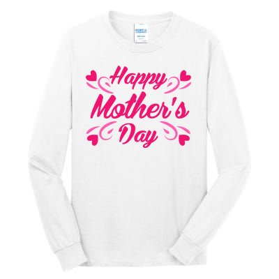 Happy Mothers Day Hearts Gift Tall Long Sleeve T-Shirt