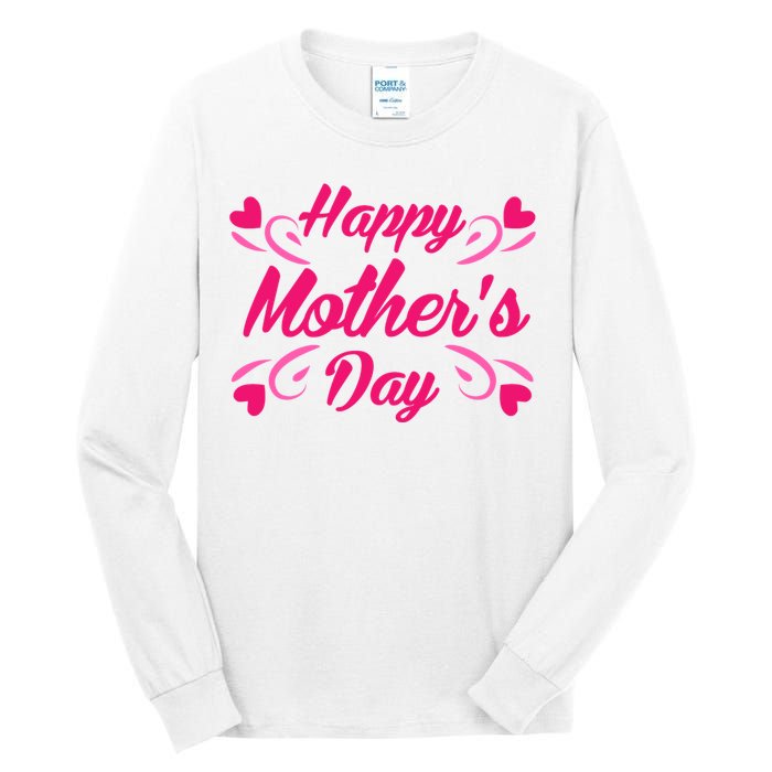 Happy Mothers Day Hearts Gift Tall Long Sleeve T-Shirt