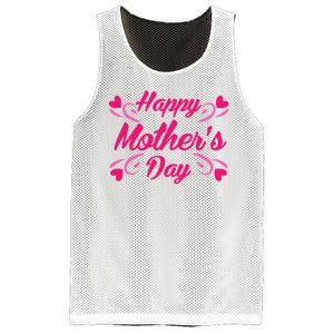 Happy Mothers Day Hearts Gift Mesh Reversible Basketball Jersey Tank