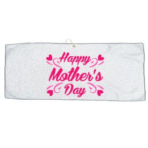 Happy Mothers Day Hearts Gift Large Microfiber Waffle Golf Towel