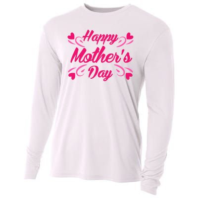 Happy Mothers Day Hearts Gift Cooling Performance Long Sleeve Crew