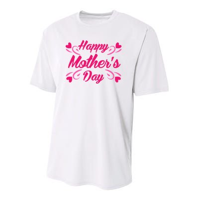 Happy Mothers Day Hearts Gift Youth Performance Sprint T-Shirt