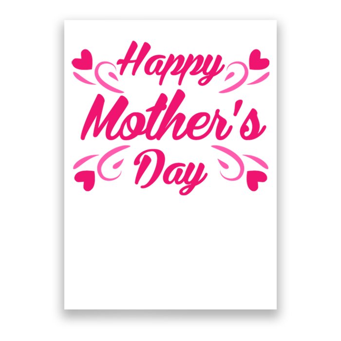 Happy Mothers Day Hearts Gift Poster