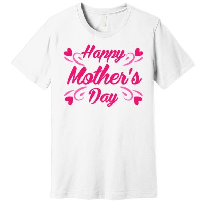 Happy Mothers Day Hearts Gift Premium T-Shirt