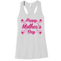 Happy Mothers Day Hearts Gift Women's Racerback Tank