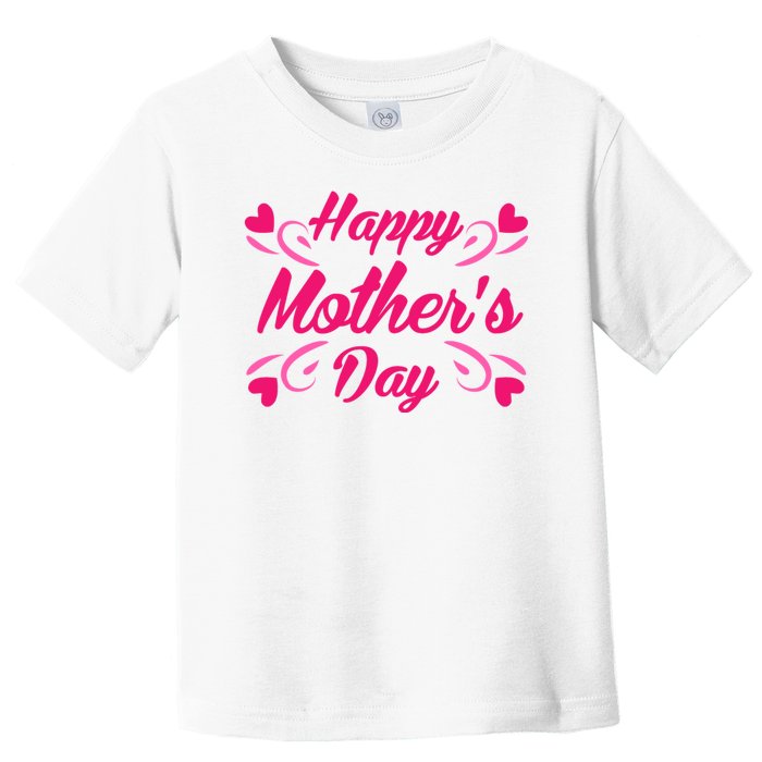 Happy Mothers Day Hearts Gift Toddler T-Shirt