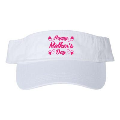 Happy Mothers Day Hearts Gift Valucap Bio-Washed Visor