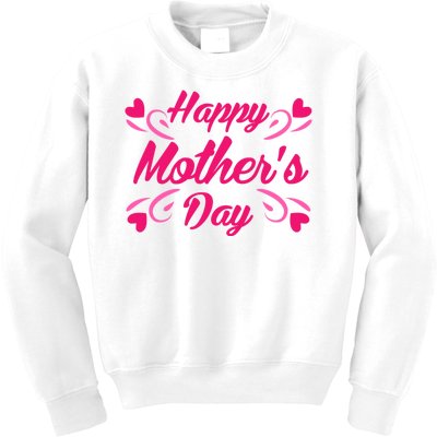 Happy Mothers Day Hearts Gift Kids Sweatshirt