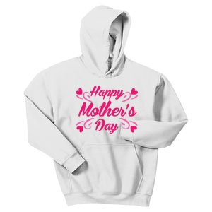 Happy Mothers Day Hearts Gift Kids Hoodie