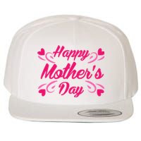 Happy Mothers Day Hearts Gift Wool Snapback Cap