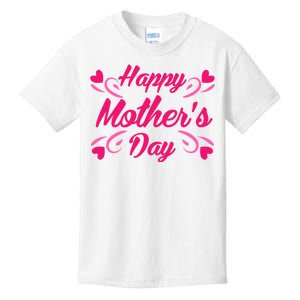 Happy Mothers Day Hearts Gift Kids T-Shirt