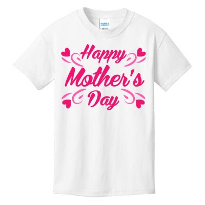 Happy Mothers Day Hearts Gift Kids T-Shirt