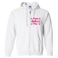 Happy Mothers Day Hearts Gift Full Zip Hoodie