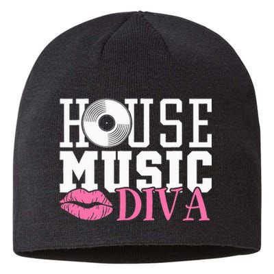 House Music Diva Dj Edm Rave Music Festival Sustainable Beanie