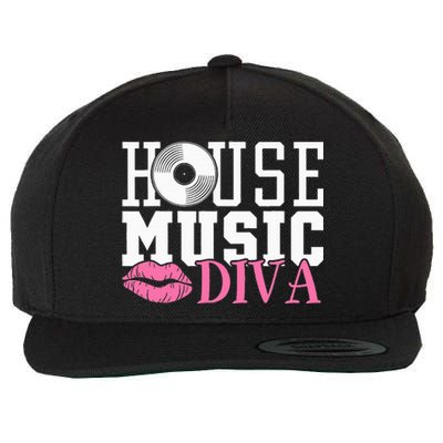 House Music Diva Dj Edm Rave Music Festival Wool Snapback Cap