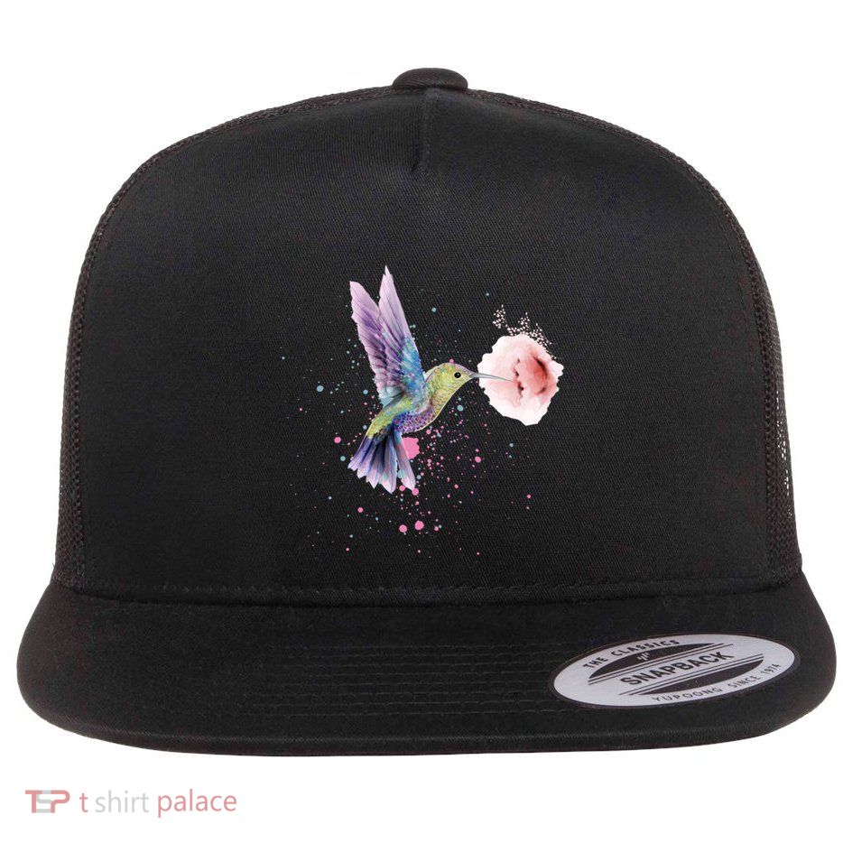Hummingbird Mothers Day Christmas Mom Nana Bird Lover Cute Gift Flat Bill Trucker Hat