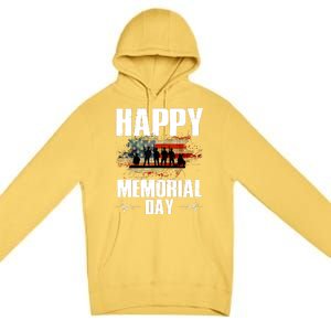 Happy Memorial Day USA Flag American Patriotic Premium Pullover Hoodie