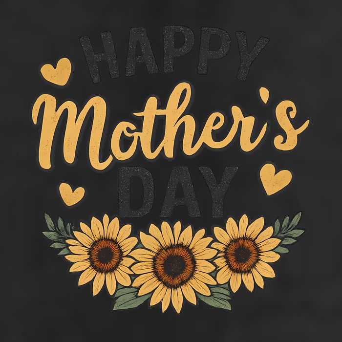 Happy Mother's Day 7 Panel Mesh Trucker Snapback Hat